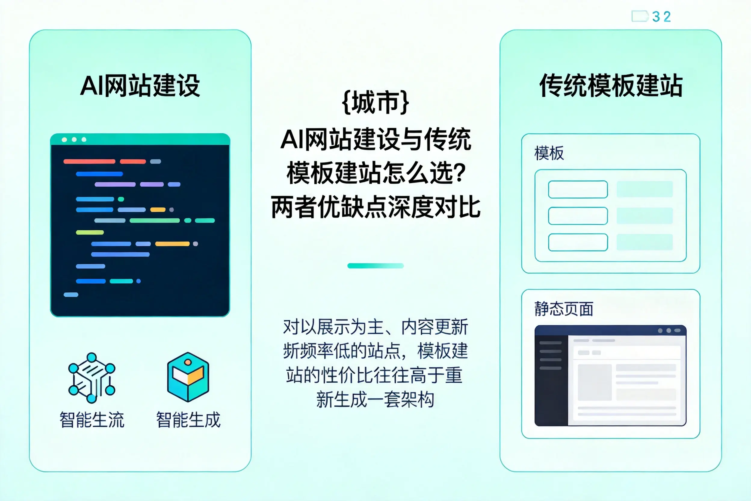 阿拉善AI网站建设与传统模板建站怎么选?两者优缺点深度对比