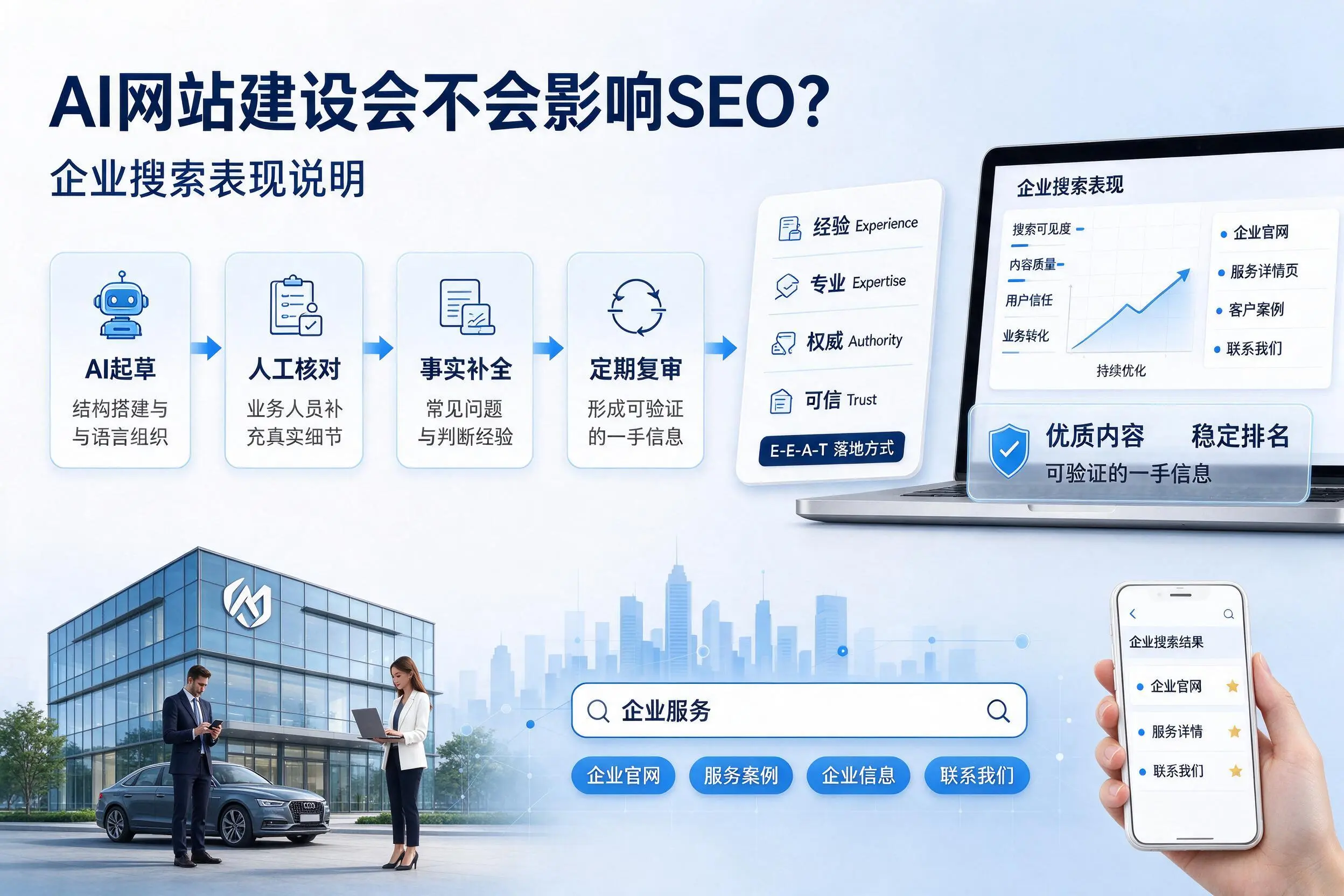 AI网站建设会不会影响SEO？阿拉善企业搜索表现说明