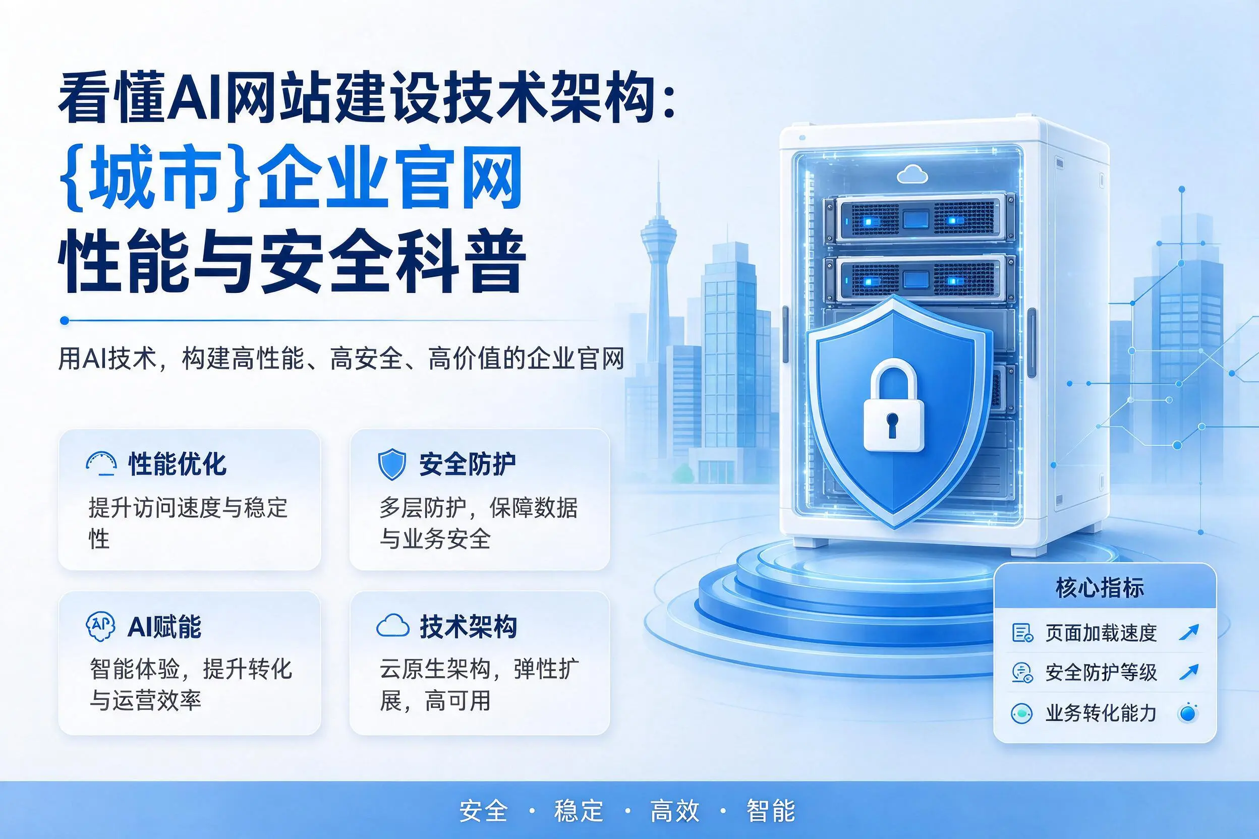 看懂AI网站建设技术架构:阿拉善企业官网性能与安全科普